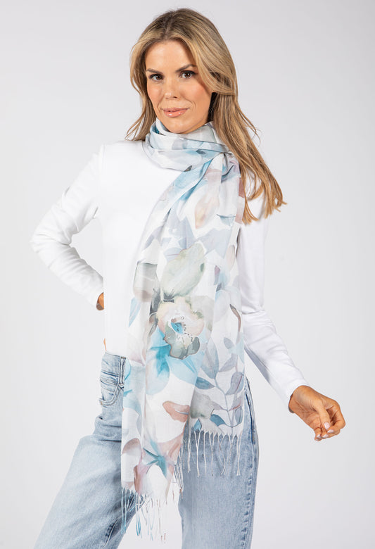 Soft Blossom Print Scarf