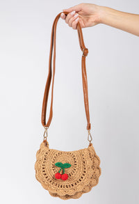 Cherry Crochet Crossbody Bag