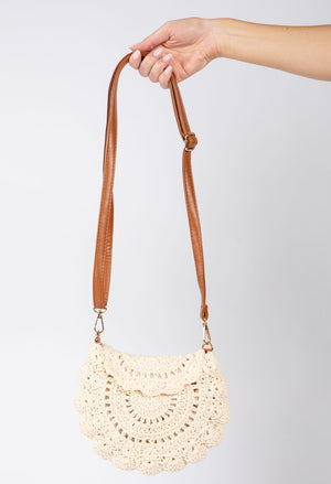 Cherry Crochet Crossbody Bag
