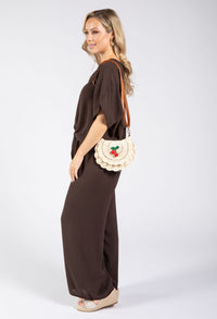 Cherry Crochet Crossbody Bag