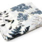 Folded fabric with floral pattern on a white background