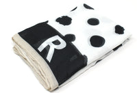 polka dot design scarf with border