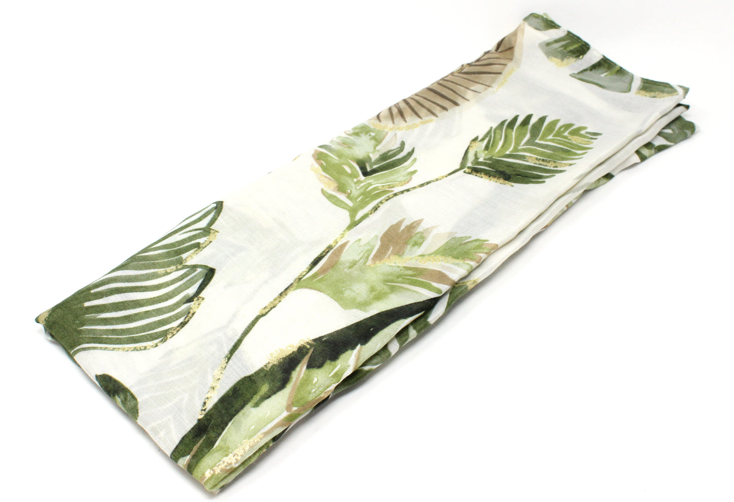 Tropical Leaf Print Scarf