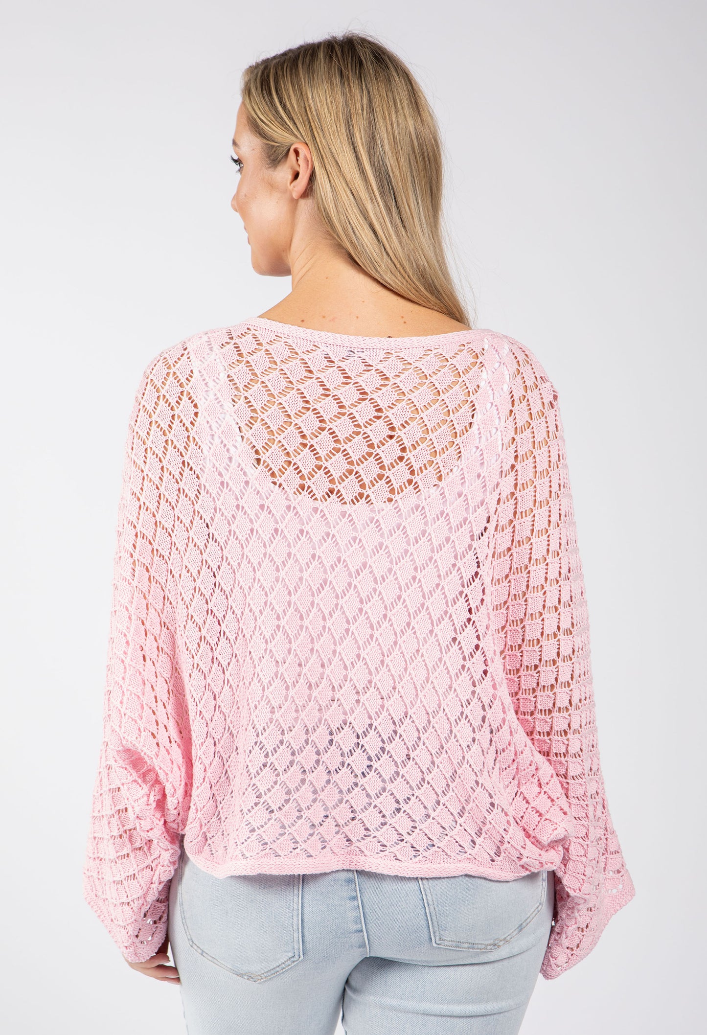 Crochet Knit Crossover Jumper
