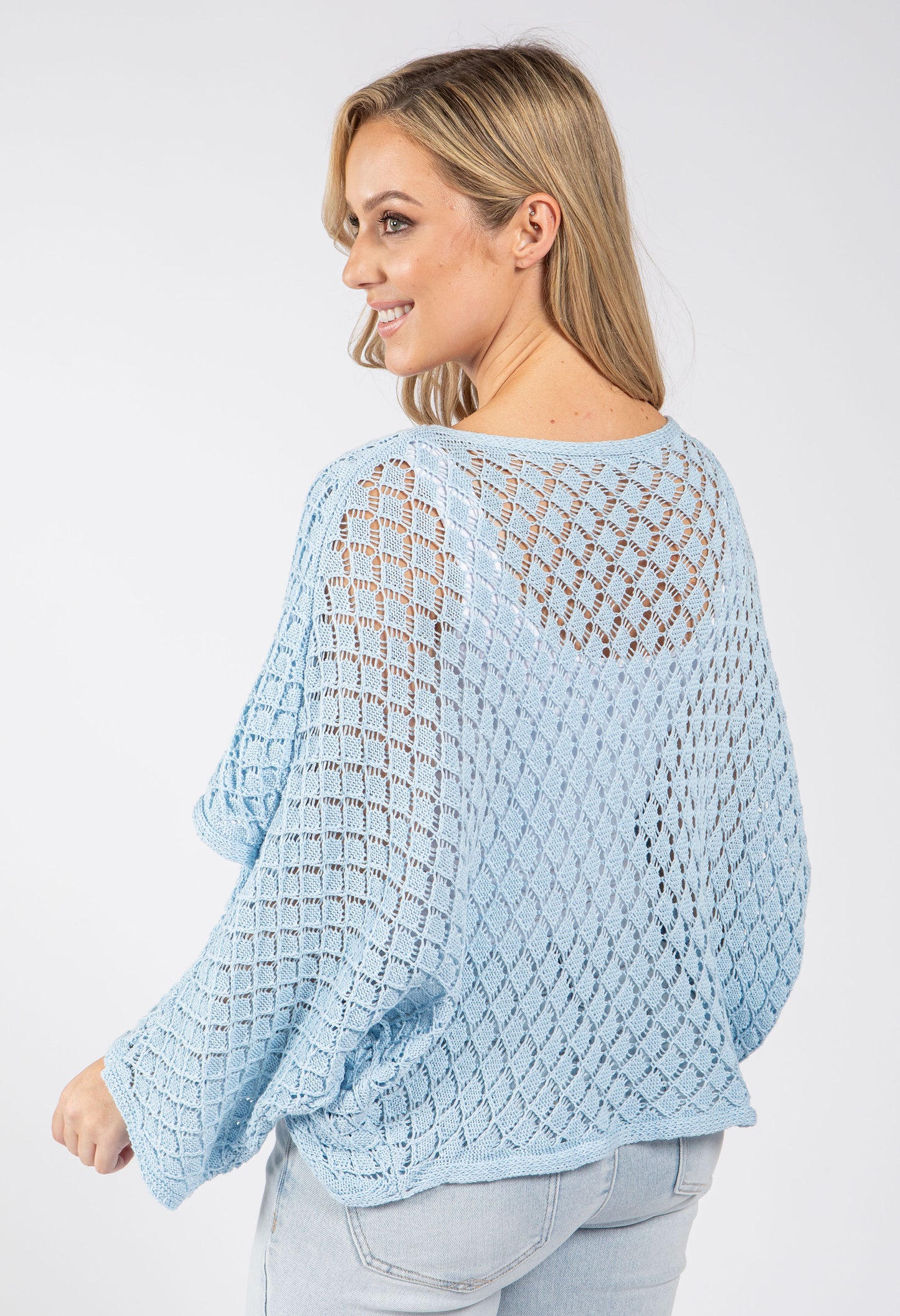Crochet Knit Crossover Jumper