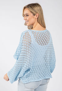 Crochet Knit Crossover Jumper
