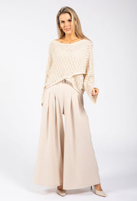 Crochet Knit Crossover Jumper