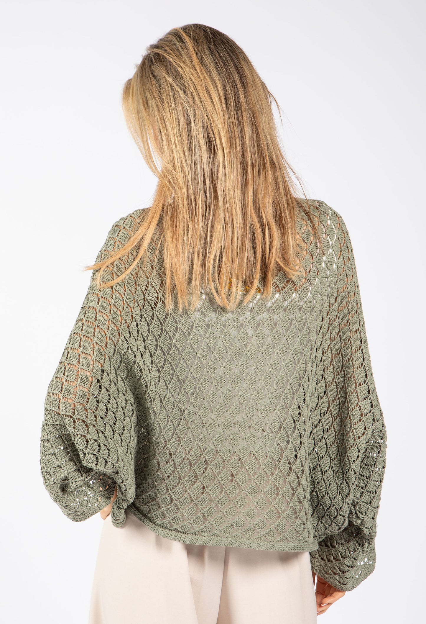 Crochet Knit Crossover Jumper