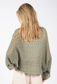 Crochet Knit Crossover Jumper