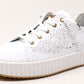 laser cut detail trainer with ribbed platform sole