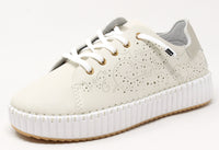 laser cut detail trainer with ribbed platform sole
