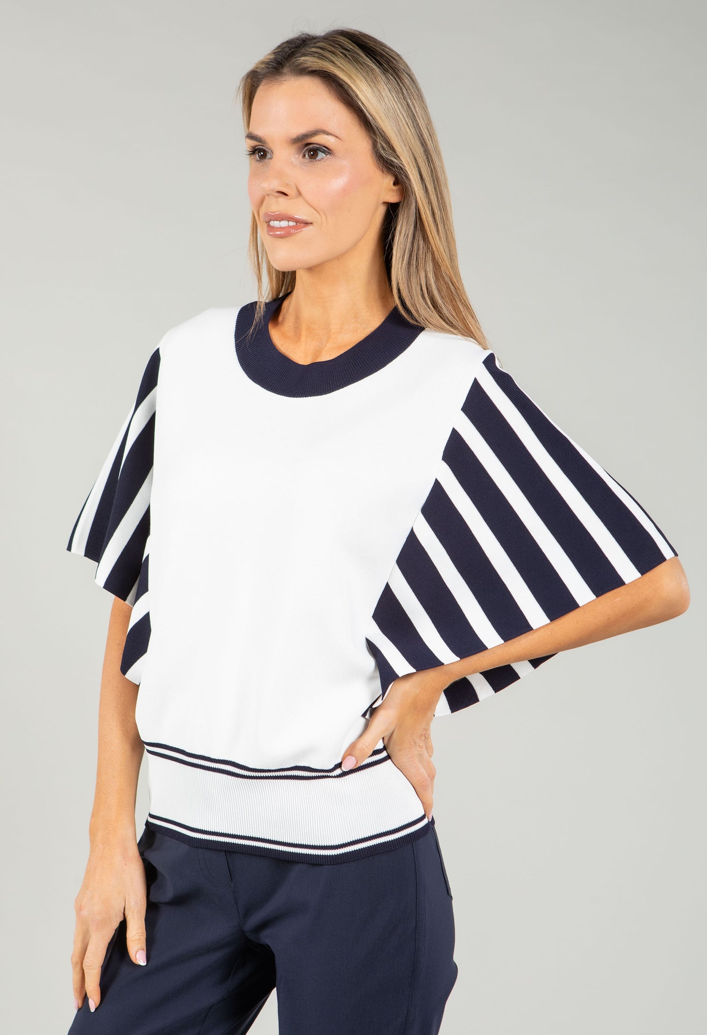 Striped Fine Knit Top