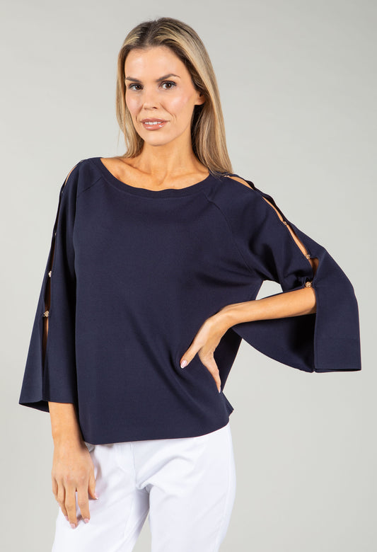 Cut-Out Detail Knit Top