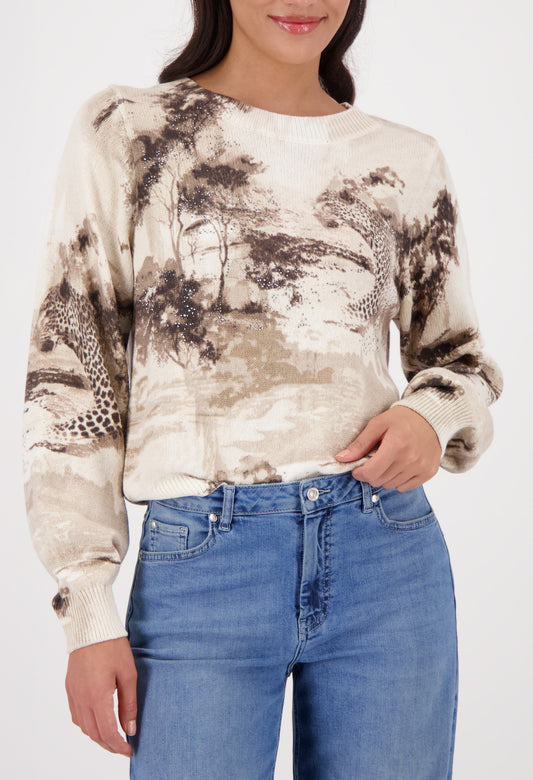 Savanna Print Knit Jumper