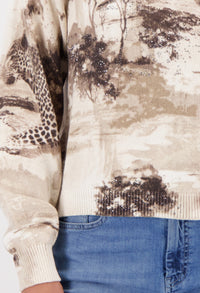 Savanna Print Knit Jumper