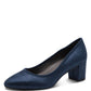 navy shimmer court heel