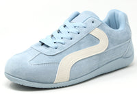faux suede trainers with wave detail