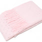 diamante detailed scarf with tassel ends in light pink