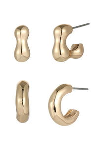 Double Pack Of Hoop Earrings