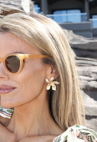 Floral Enamel Earrings