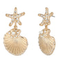starfish and shell earrings