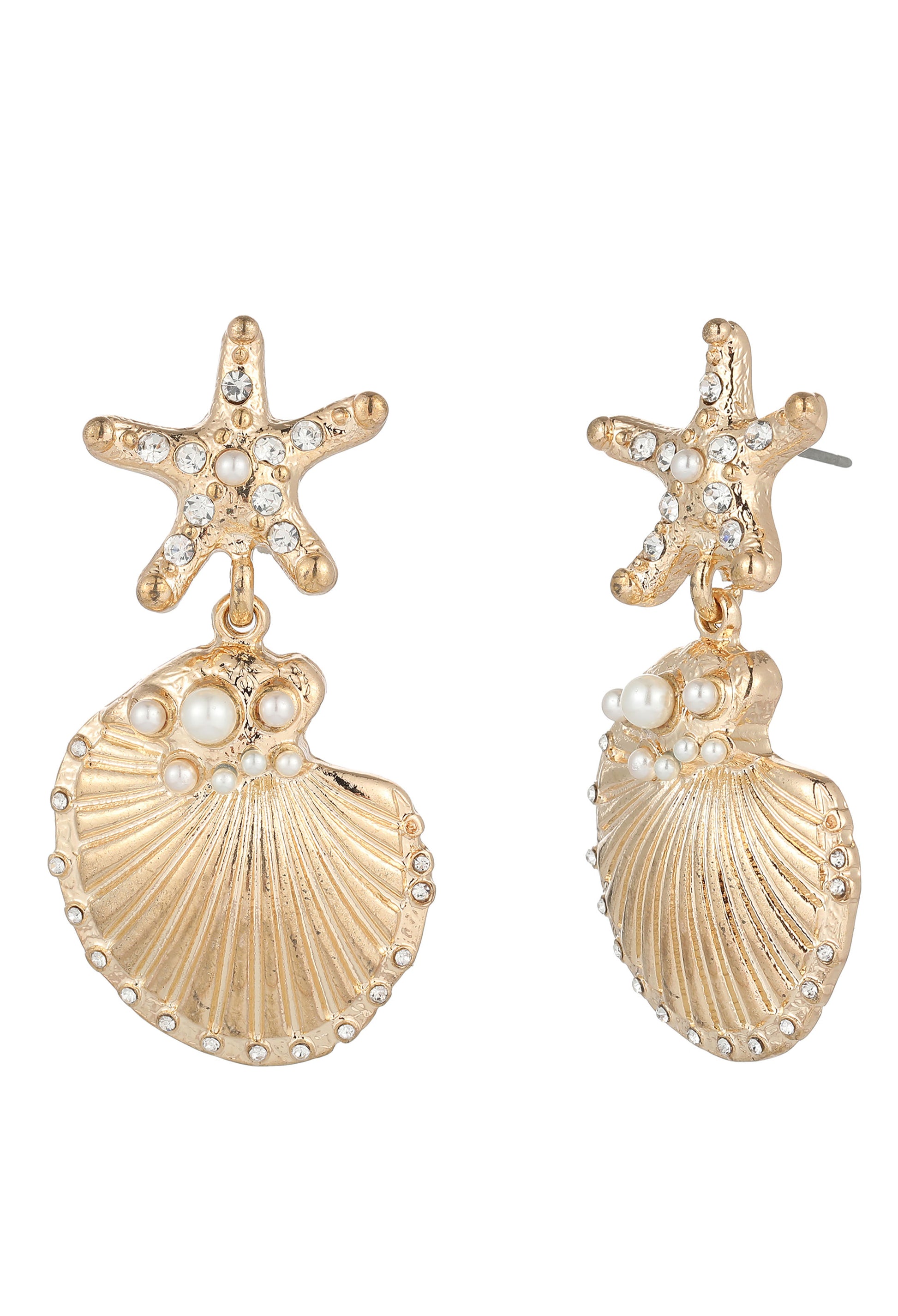 starfish and shell earrings