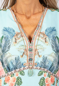 Turquoise Teardrop Pendant Necklace