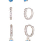 Blue Diamante Multi Set Earrings