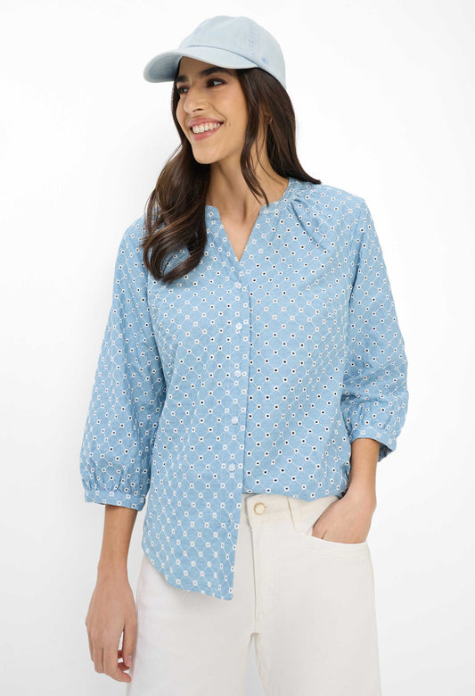 Velia Cotton Embroidered Blouse