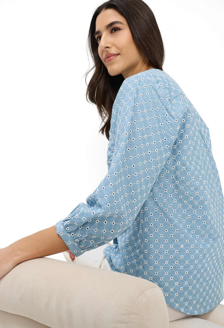 Velia Cotton Embroidered Blouse
