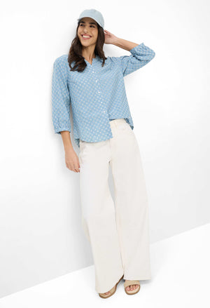 Velia Cotton Embroidered Blouse