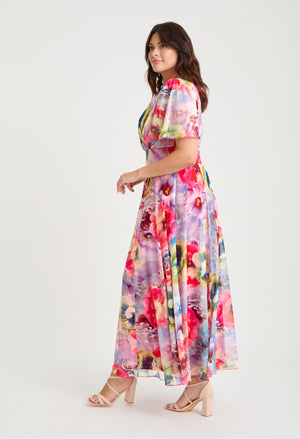 Isabelle Curve+ Float Sleeve Maxi Dress
