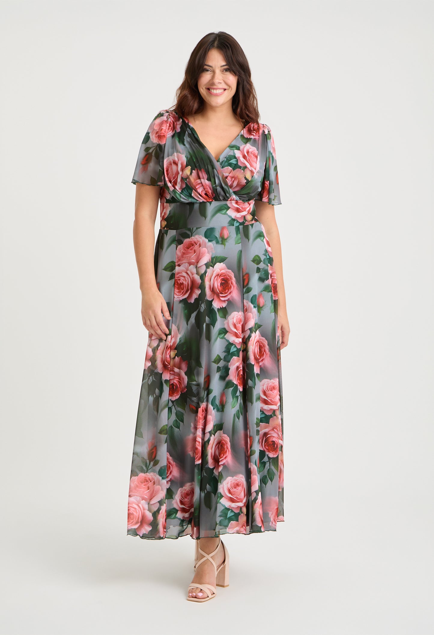 Isabelle Curve+ Float Sleeve Maxi Dress