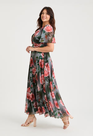 Isabelle Curve+ Float Sleeve Maxi Dress