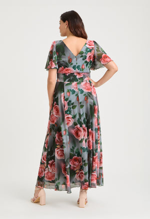 Isabelle Curve+ Float Sleeve Maxi Dress