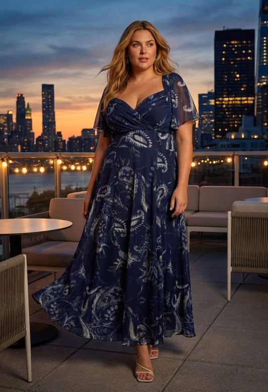 Kemi Bolero Wrap Bodice Maxi Curve+ Dress