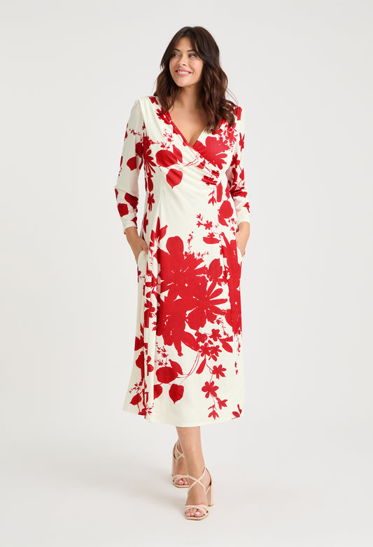 Katie Wrap Midi Curve+ Dress