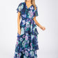 Floral Chiffon Wrap Dress
