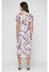 Floral Chiffon Midi Dress