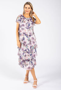 Floral Chiffon Midi Dress