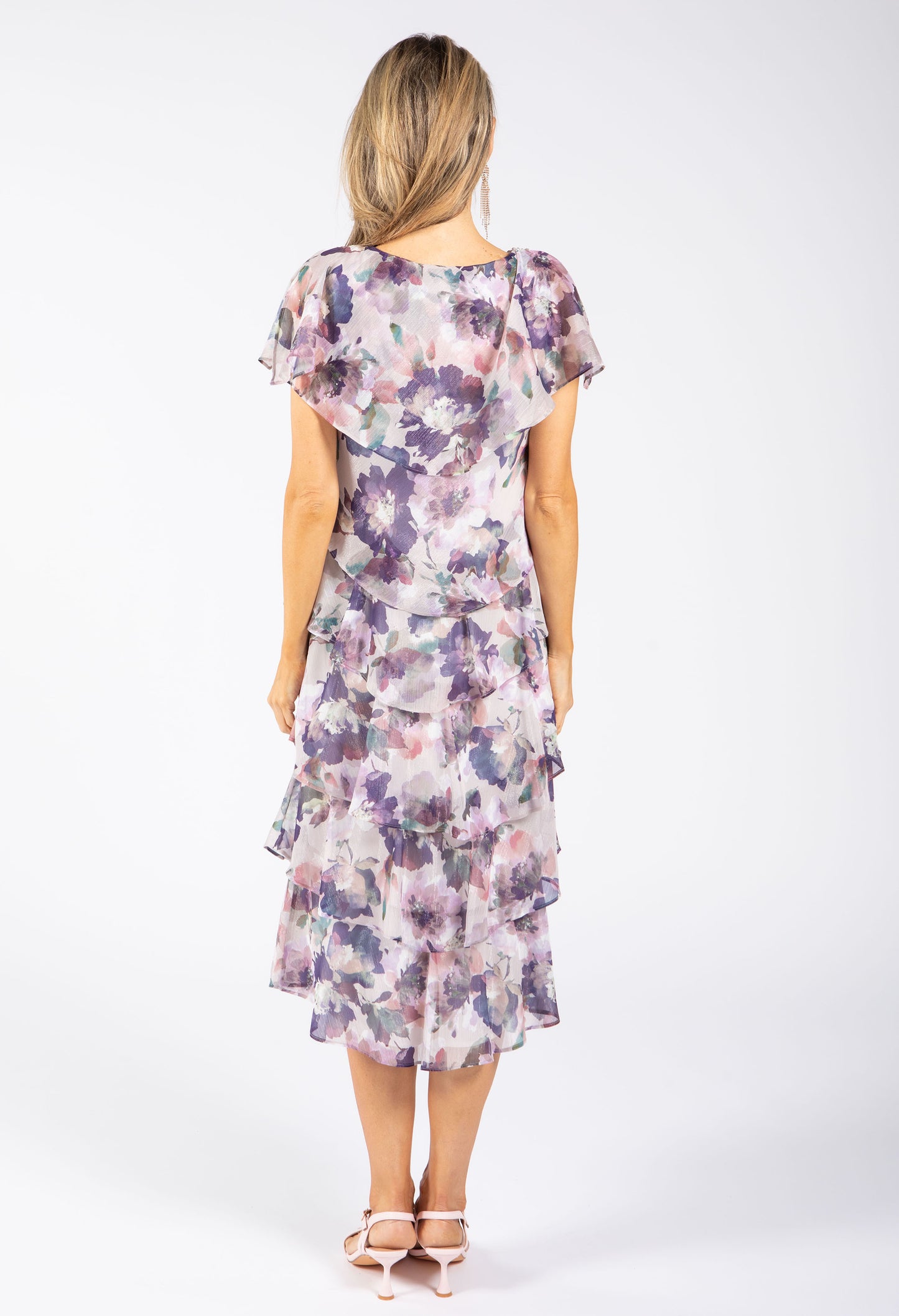 Floral Chiffon Midi Dress
