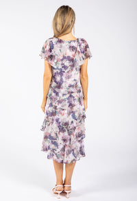 Floral Chiffon Midi Dress