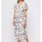 Floral Chiffon Midi Dress