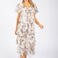 Floral Chiffon Midi Dress