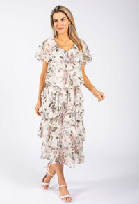 Floral Chiffon Midi Dress