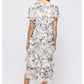 Floral Chiffon Midi Dress