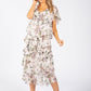 Floral Chiffon Midi Dress