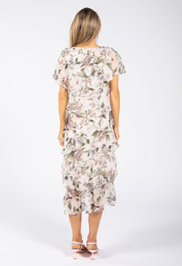 Floral Chiffon Midi Dress