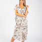 Floral Chiffon Midi Dress
