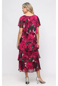 Floral Chiffon Midi Dress